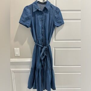 NY & Co short sleeve denim style dress women’s XS